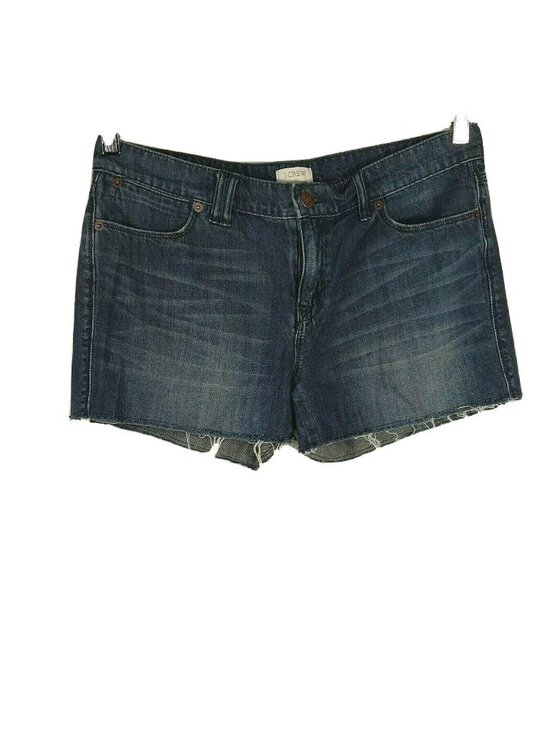 J. Crew Factory Pants - J Crew Frayed Cut Off Denim Jean Shorts Women Size 4 Distressed Festival Summer